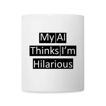 Humorvolles KI-Denker-Zitat-Design - Tasse - Weiß - Vorne