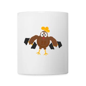 chicken funny gym - Mug - white - Front