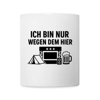 Je suis juste là - Mug blanc - blanc - Devant
