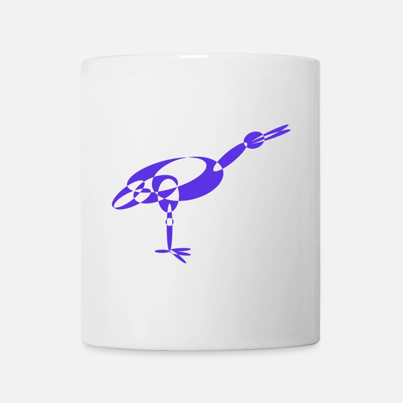 Modern Stork Digital Era Geometric Cubism - Mug - white