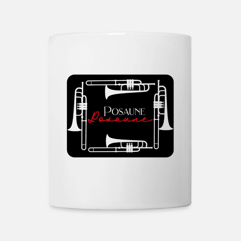 Posaune Kunst - Posaunist Bläser Posaunenchor - Tasse - Weiß