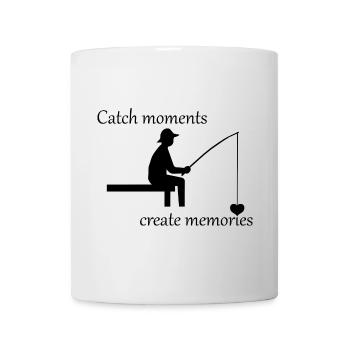 Angler Heartbeat – Cadeau pour les amateurs de pêche, Coeur - Mug blanc - blanc - Devant