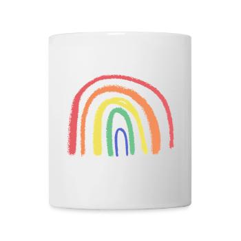 Skurriler Regenbogen-Pinselbogen - Tasse - Weiß - Vorne
