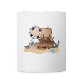Valise maritime – design de vacances nautiques - Mug blanc - blanc - Devant