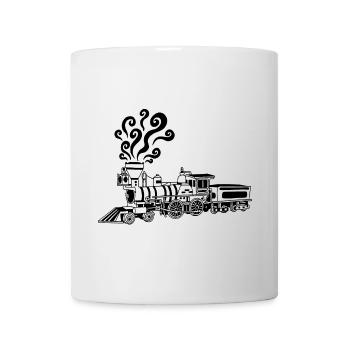 Vintage Black Locomotive - Mug - white - Front