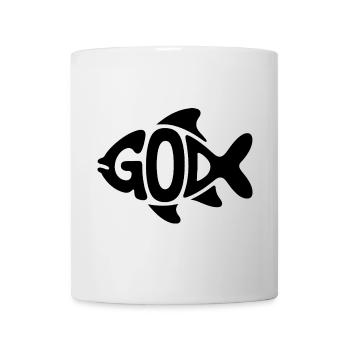 Dieu Poisson - Logo Chrétien - Mug blanc - blanc - Devant