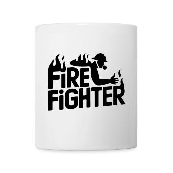 Fire fighter - Cool Hero Logo - Mug - white - Front