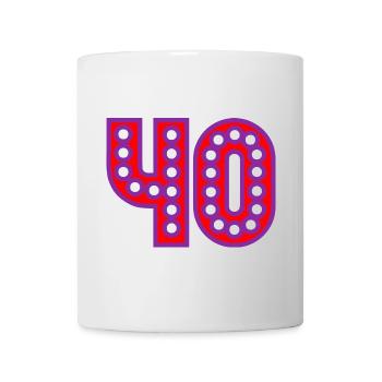 40. 40 ANS. 40e ANNIVERSAIRE. ANNIVERSAIRE 40 ANS. - Mug blanc - blanc - Devant