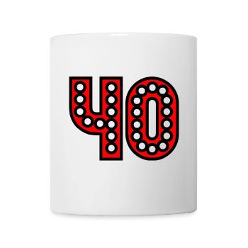 40. 40 YEARS. 40th ANNIVERSARY. 40 YEARS ANNIVERSARY. - Mug - white - Front
