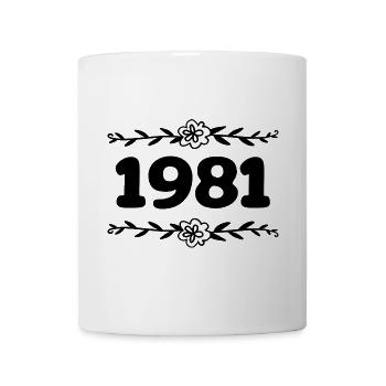 1981 Jahrgang 1981 Retro 1981 Jubiläum 1981 - Tasse - Weiß - Vorne