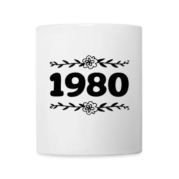 1980 Jahrgang 1980 Retro 1980 Jubiläum 1980 - Tasse - Weiß - Vorne
