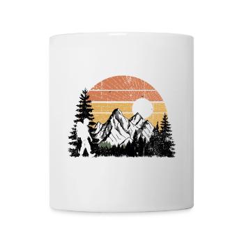 Sunset Mountain Silhouette Design - Mug - white - Front