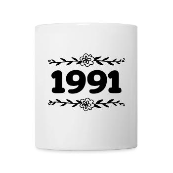 1991 Jahrgang 1991 Retro 1991 Jubiläum 1991 - Tasse - Weiß - Vorne