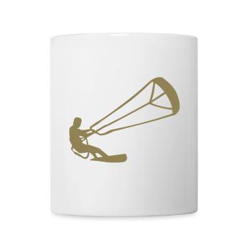 Kitesurfeur Silhouette Kiteboarding Adrenaline Sport - Mug blanc - blanc - Devant