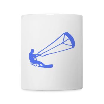 Kitesurfeur Silhouette Kiteboarding Adrenaline Sport - Mug blanc - blanc - Devant