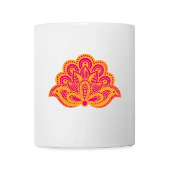 Ornement de Yoga Inde Méditation om Namaste coloré - Mug blanc - blanc - Devant