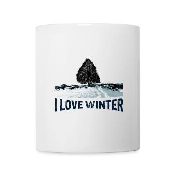 I love winter tree with - Mug - white - Front