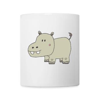 Playful hippo charm for children - Mug - white - Front
