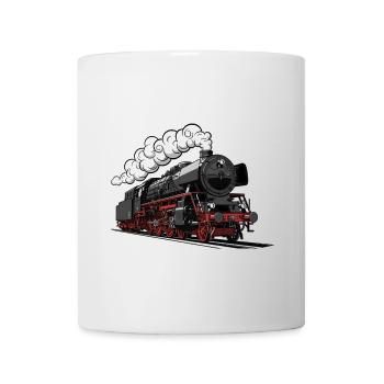 Retro Dampflok Design - Tasse - Weiß - Vorne
