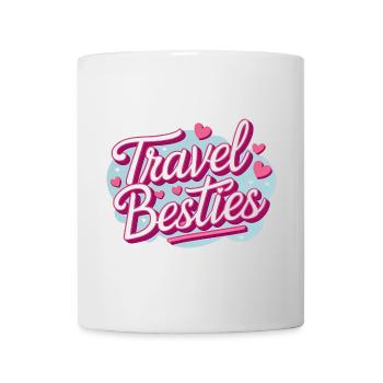 Travel Buddies – Girly Stil mit Herzchen - Tasse - Weiß - Vorne