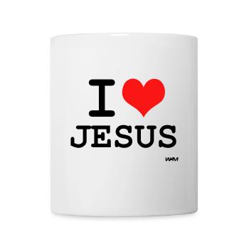 i love Jesus - couleurs personnalisables - Mug blanc - blanc - Devant