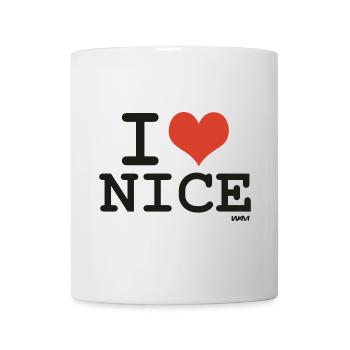 i love Nice - couleurs personnalisables - Mug blanc - blanc - Devant