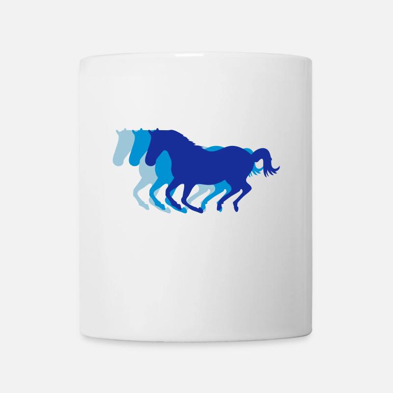 Drei Pferde im Galopp - Tasse - Weiß