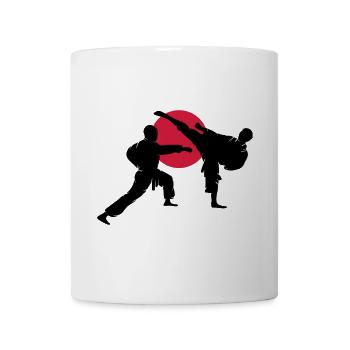 zwei Karatekämpfer - Tasse - Weiß - Vorne