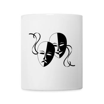 Maske, Masken, Maskierte, - Tasse - Weiß - Vorne