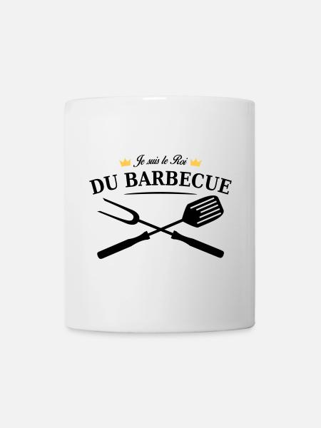 roi du barbecue - Mug blanc - blanc