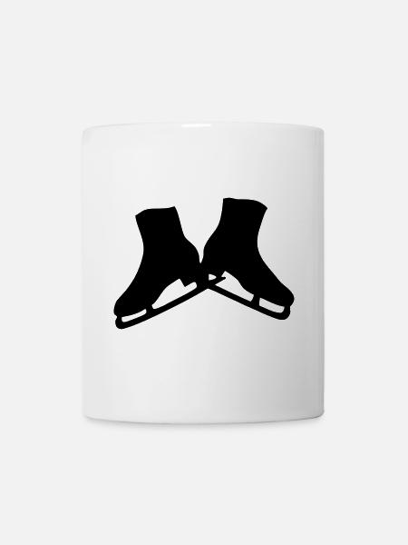 Schlittschuhe - Tasse - Weiß