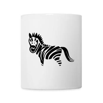 Zebra Design schwarz/ weiss - Tasse - Weiß - Vorne