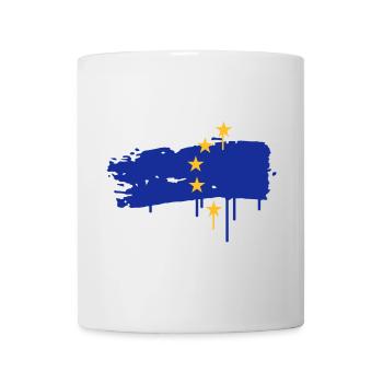 Drapeau européen peinture avec un coup de pinceau - Mug blanc - blanc - Devant