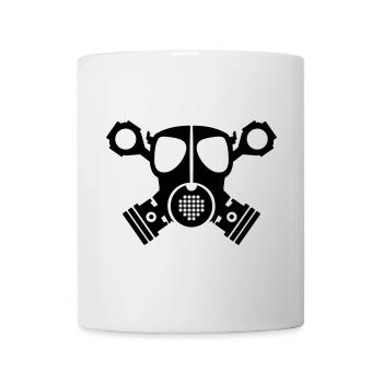 Kolben Skull Totenkopf - Tasse - Weiß - Vorne