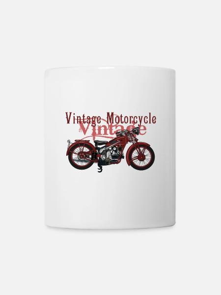 Retro motorcycle - Mug - white