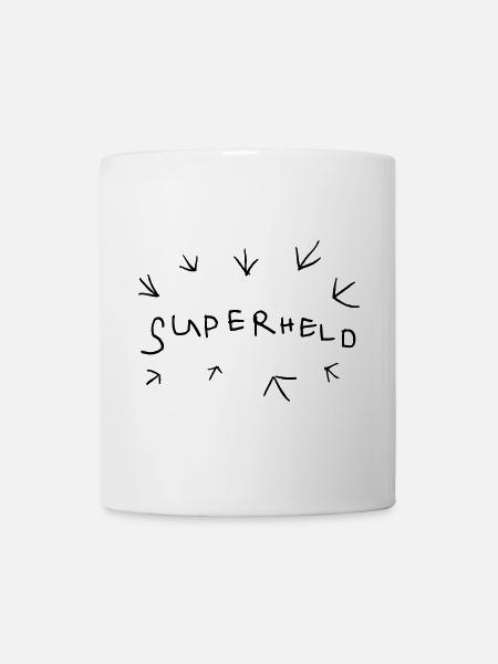 Superheld - Tasse - Weiß