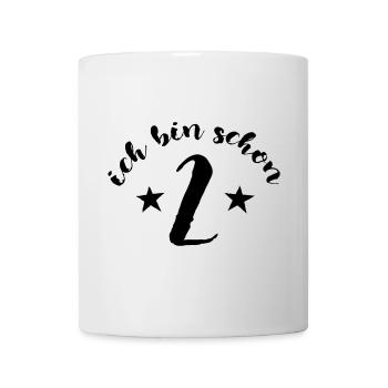Ich bin schon 2, Zwei, Kindergeburtstag - Tasse - Weiß - Vorne