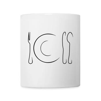 manger - Mug blanc - blanc - Devant