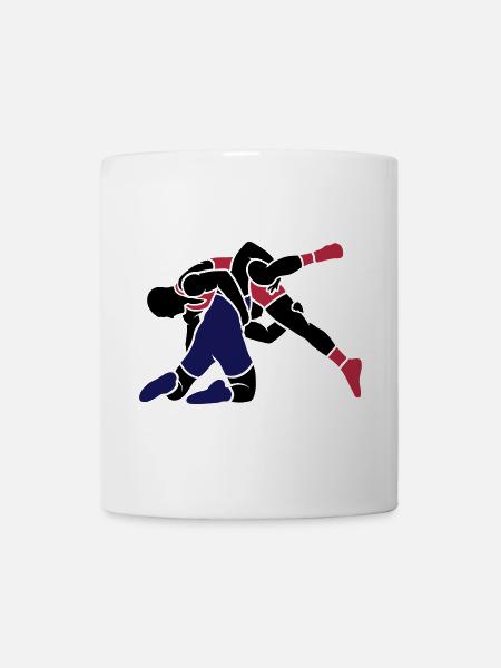 wrestling throw - Mug - white