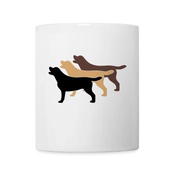 3 Labrador Farben - Tasse - Weiß - Vorne