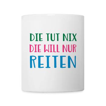 reiten - Tasse - Weiß - Vorne