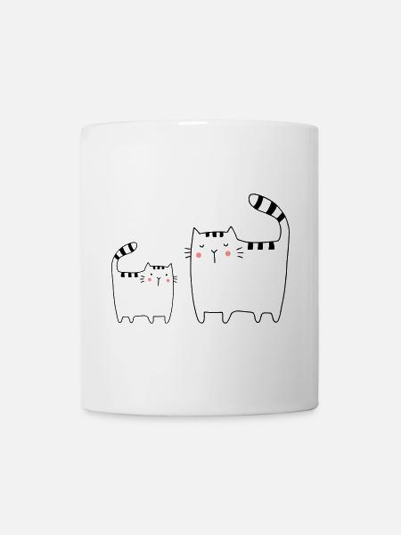 Chats Famille Chat Chaton - Mug blanc - blanc