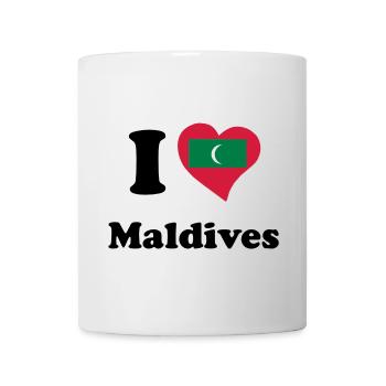 I love Maldives - J'aime Maldives - Mug blanc - blanc - Devant