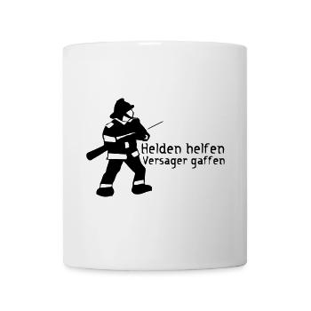 Helden vs Versager Feuerwehr Gaffer Geschenk - Tasse - Weiß - Vorne