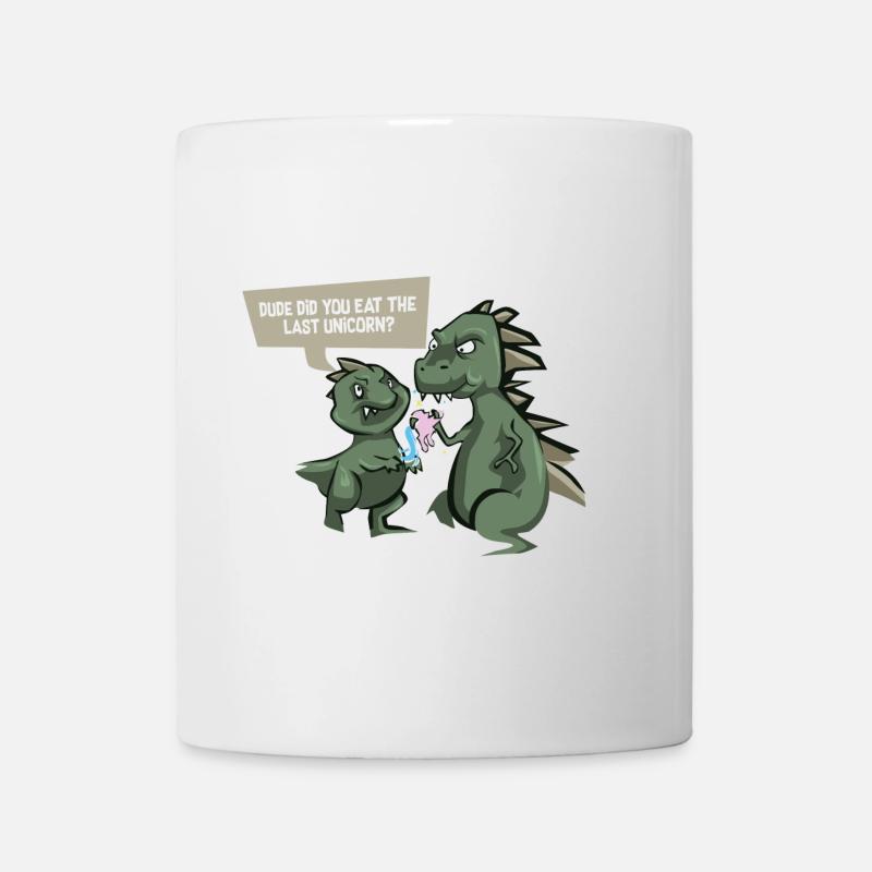 Funny dinosaur shirt - last unicorn - - Mug - white
