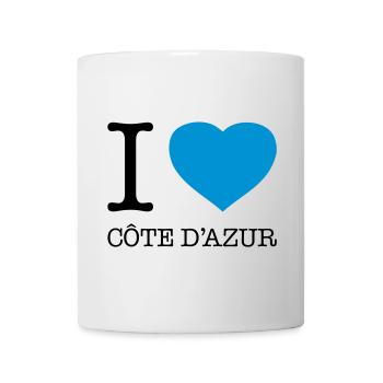 I LOVE COTE D’AZUR France Frankreich - Mug blanc - blanc - Devant