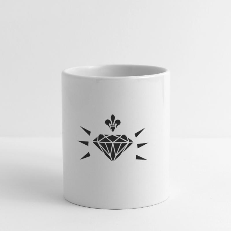 Diamant de lys / diamant avec fleur de lis (1c) Mug blanc