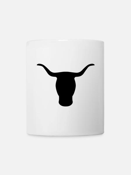 Stierkopf - Tasse - Weiß