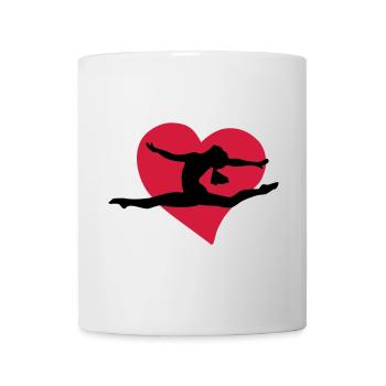 I love gymnastics - Ich liebe gymnastik - Tasse - Weiß - Vorne