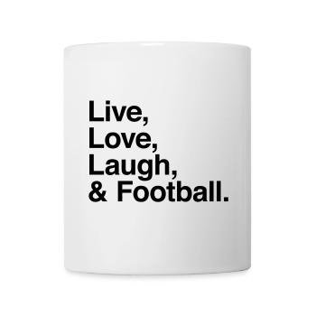 live love laugh and football - Mug - white - Front